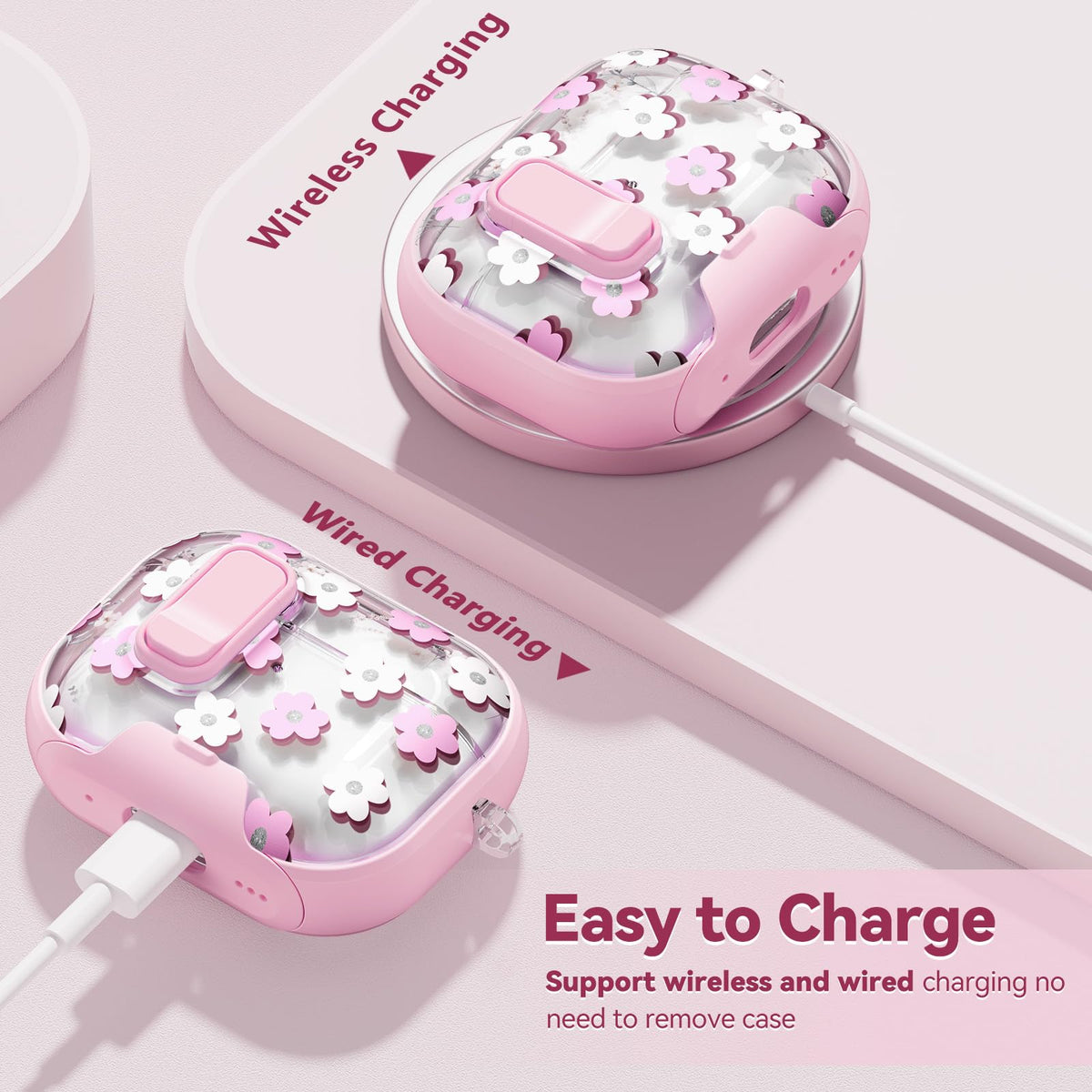 Dustproof design helps keep the charging port clean.