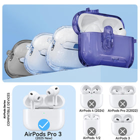 Skyconser AirPods Pro 3 case in midnight blue offers soft TPU grip and 360-degree protection.