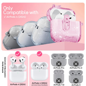 Skyconser AirPods 4 case features a hidden phone stand for hands free viewing.