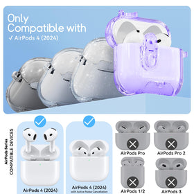 Skyconser AirPods 4 Case showing built-in stand for hands-free viewing