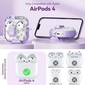Skyconser AirPods 4 case showing the safety lock for secure closure.