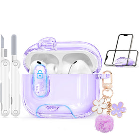 Skyconser clear case for AirPods Pro 3 shows original color with 360° protection.