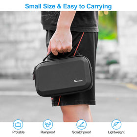 Six slip pockets organize filters and small accessories for easy access