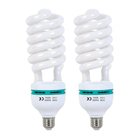 Skytex 135W CFL daylight spiral bulb in E27 socket for bright studio photography.