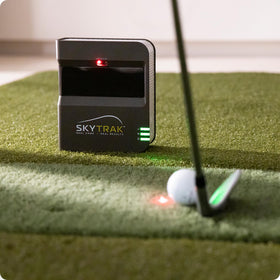 SkyTrak launch monitor real-time data displays ball speed and spin rates