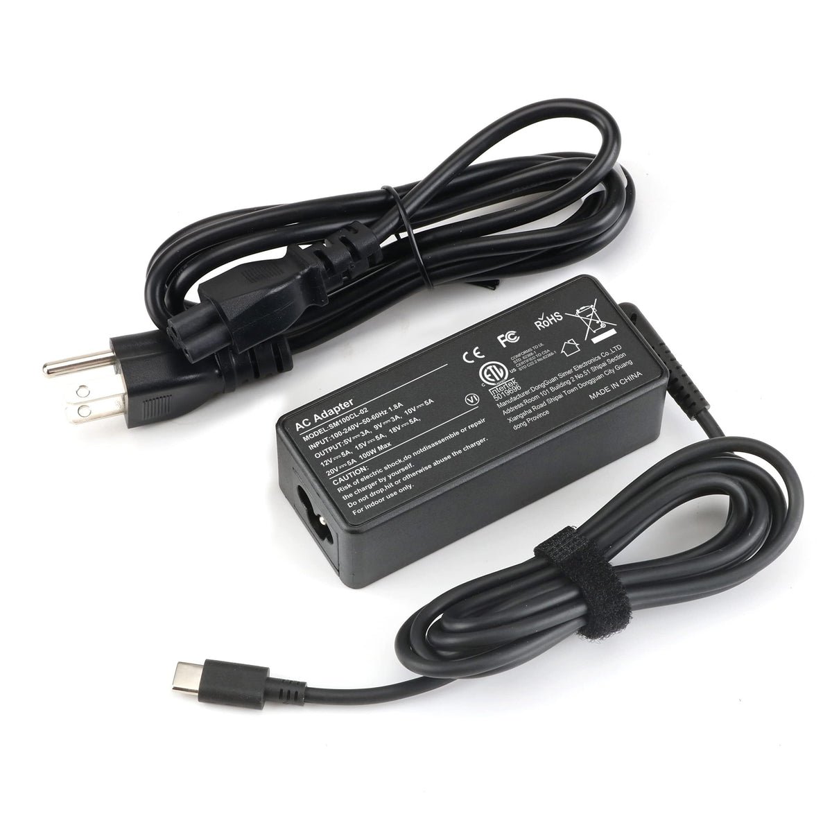 Skyvast 100W USB-C charger front view, compact and travel-ready.