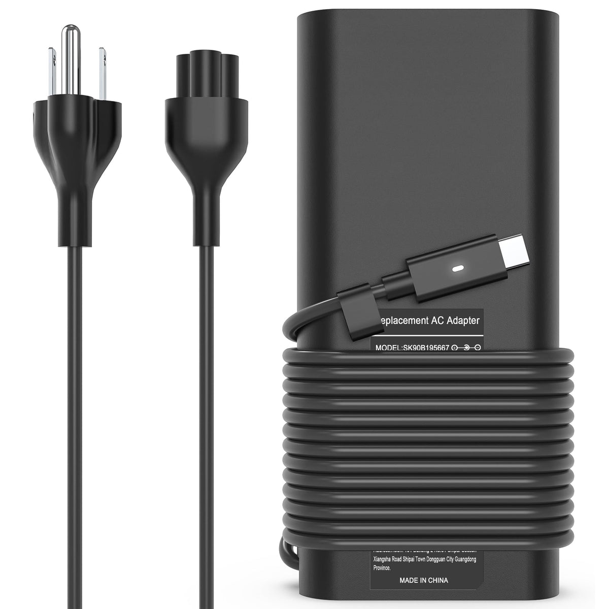 Skyvast 130W front view showing compact charger and USB‑C port benefit fast charging
