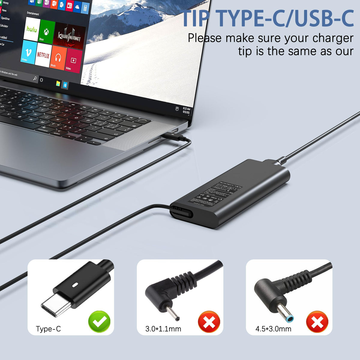 Skyvast USB‑C cable closeup showing connector quality and secure power delivery