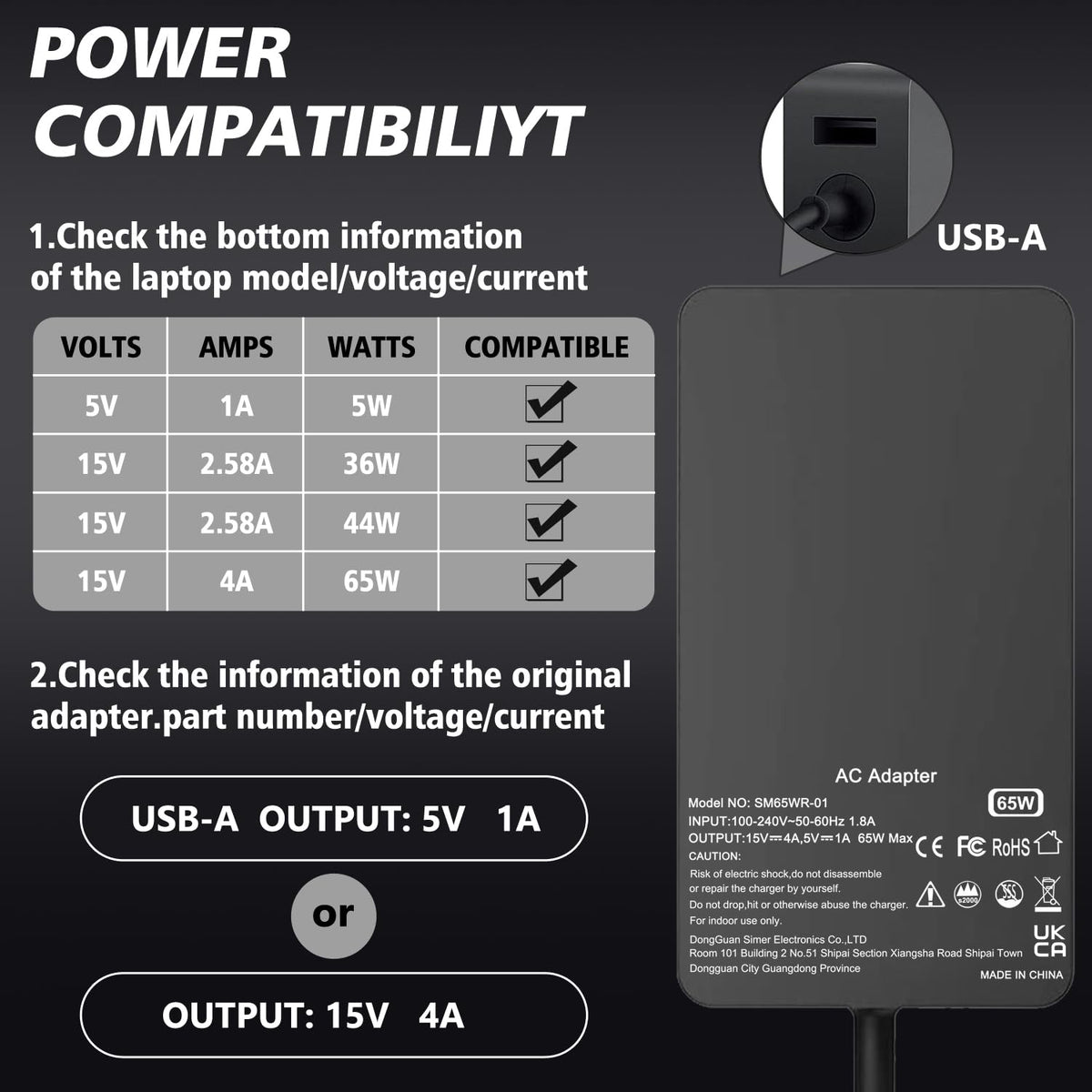 Skyvast 65W charger features a 10ft cable for flexible placement.