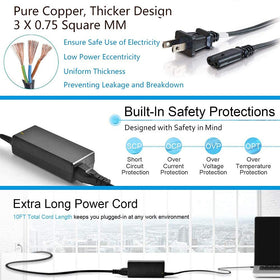 Skyvast works with 100-240V worldwide power sources for travel or school.