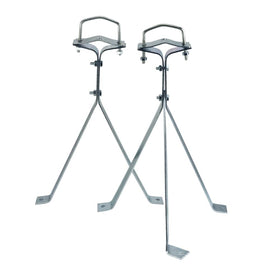 Skywalker brackets with lag bolts ready for reliable mast mounting on exterior walls.