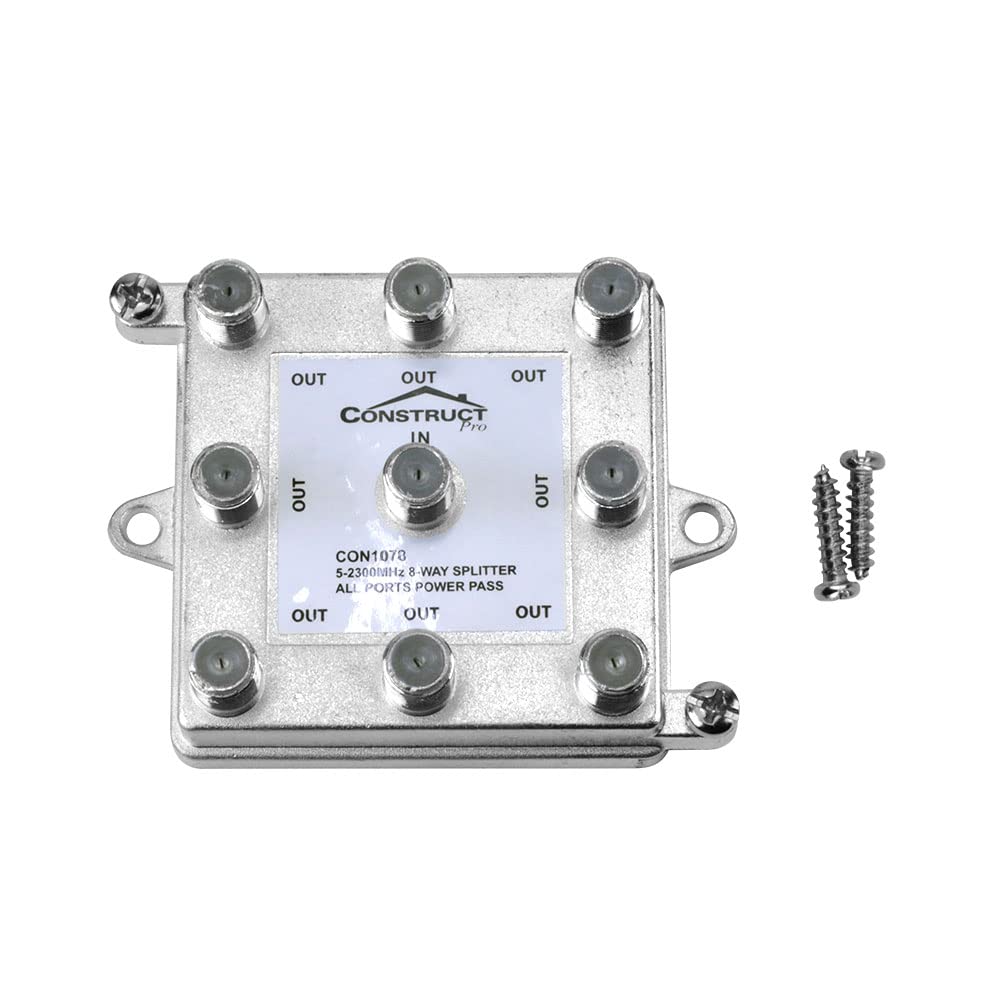 Skywalker Construct Pro with coax cables connected demonstrating multi-room distribution and tidy routing