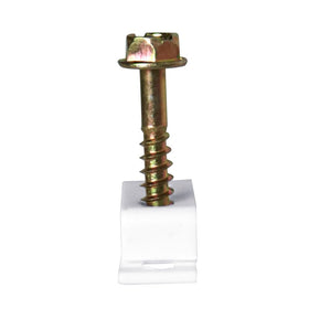 Skywalker clip close-up highlighting built-in screw for secure RG-6 cabling.
