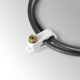 Skywalker clip in UV-stable polyethylene showing durable material close-up.