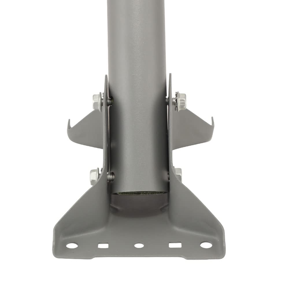 Skywalker mast attached to 18-inch dish showing correct 1.66 inch fit