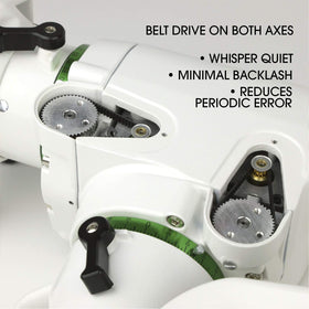 Sky-Watcher EQ6-R belt-driven motors deliver whisper-quiet, precise slewing.