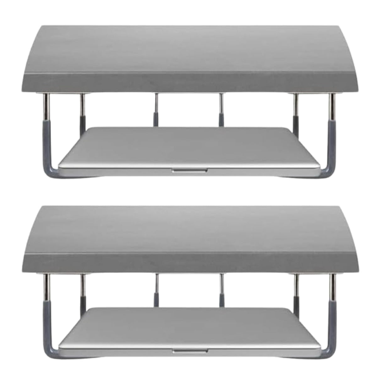 Skywin TidyFriend under-desk mount installation shows quick, secure setup for tidy workspace.
