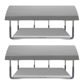 Skywin TidyFriend under-desk mount installation shows quick, secure setup for tidy workspace.