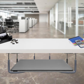 Keeps cords organized and devices within reach for smooth workflows.