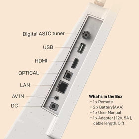 Skyworth 24-inch portable display battery life highlights hours of entertainment.