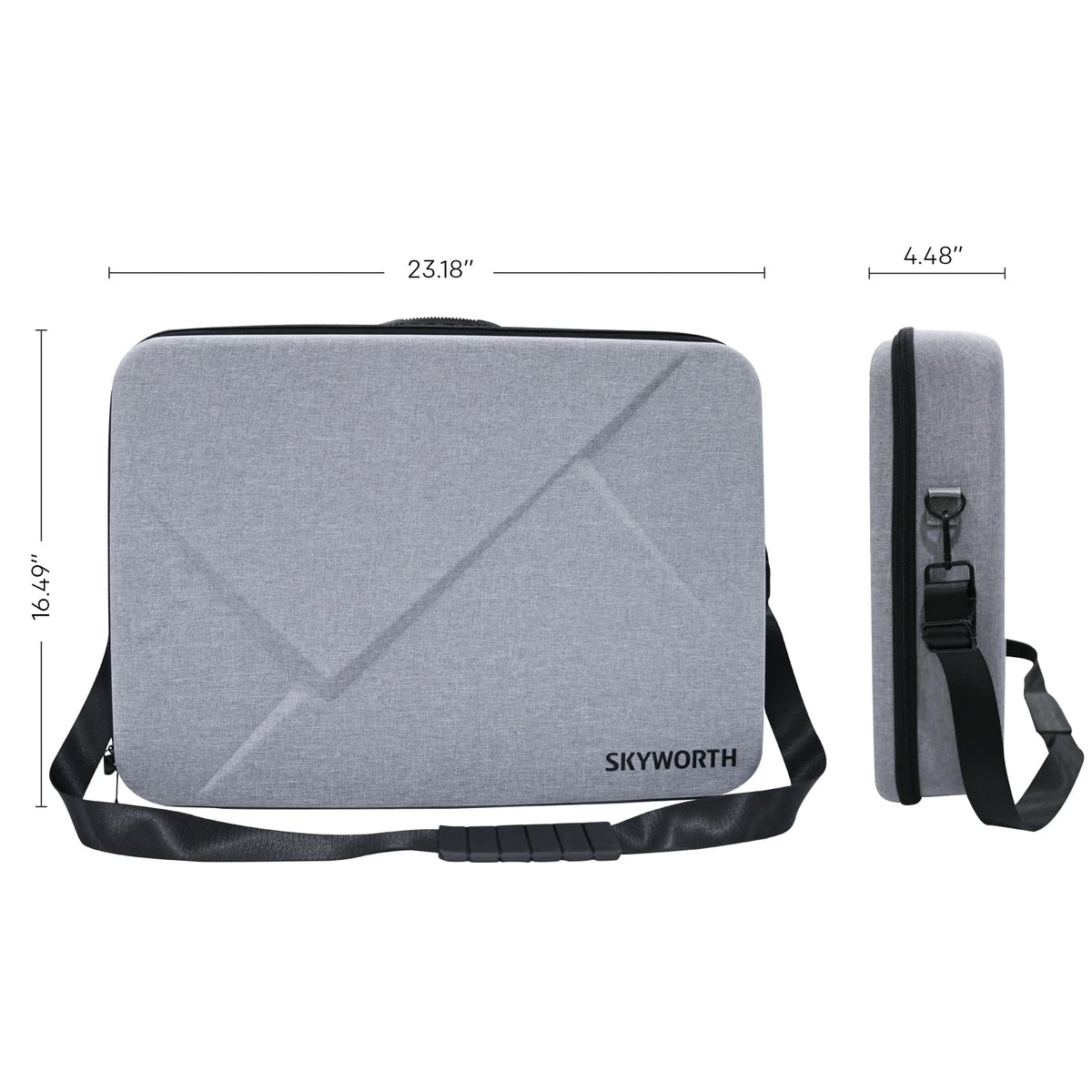 Skyworth interior lining cradles the display to prevent scratches.