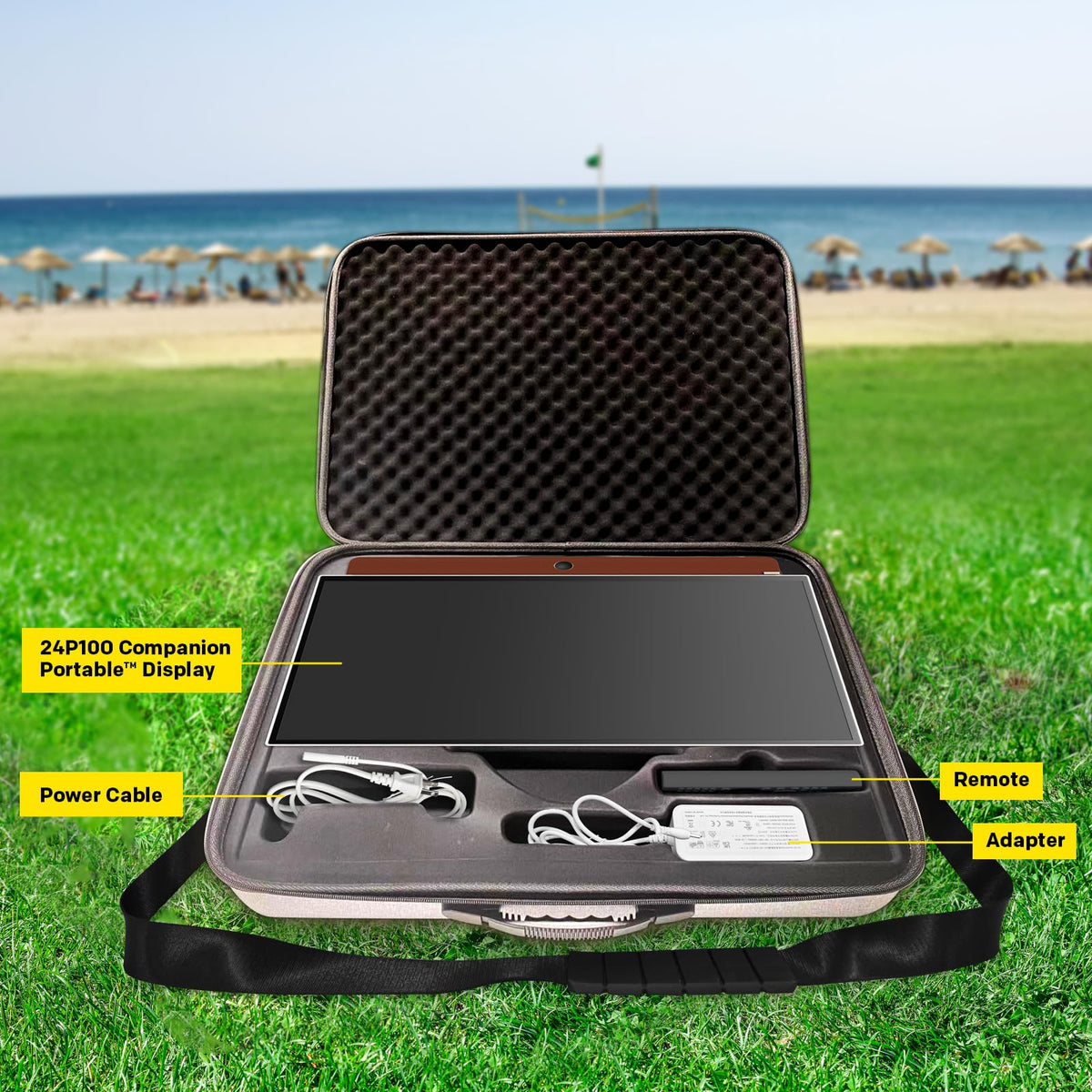 Skyworth secure zipper system provides quick access during transport.