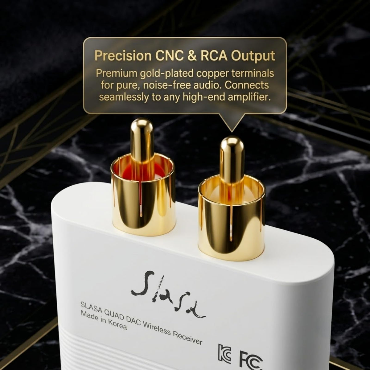 Slash3 direct plug RCA design enables cable-free setup in compact spaces