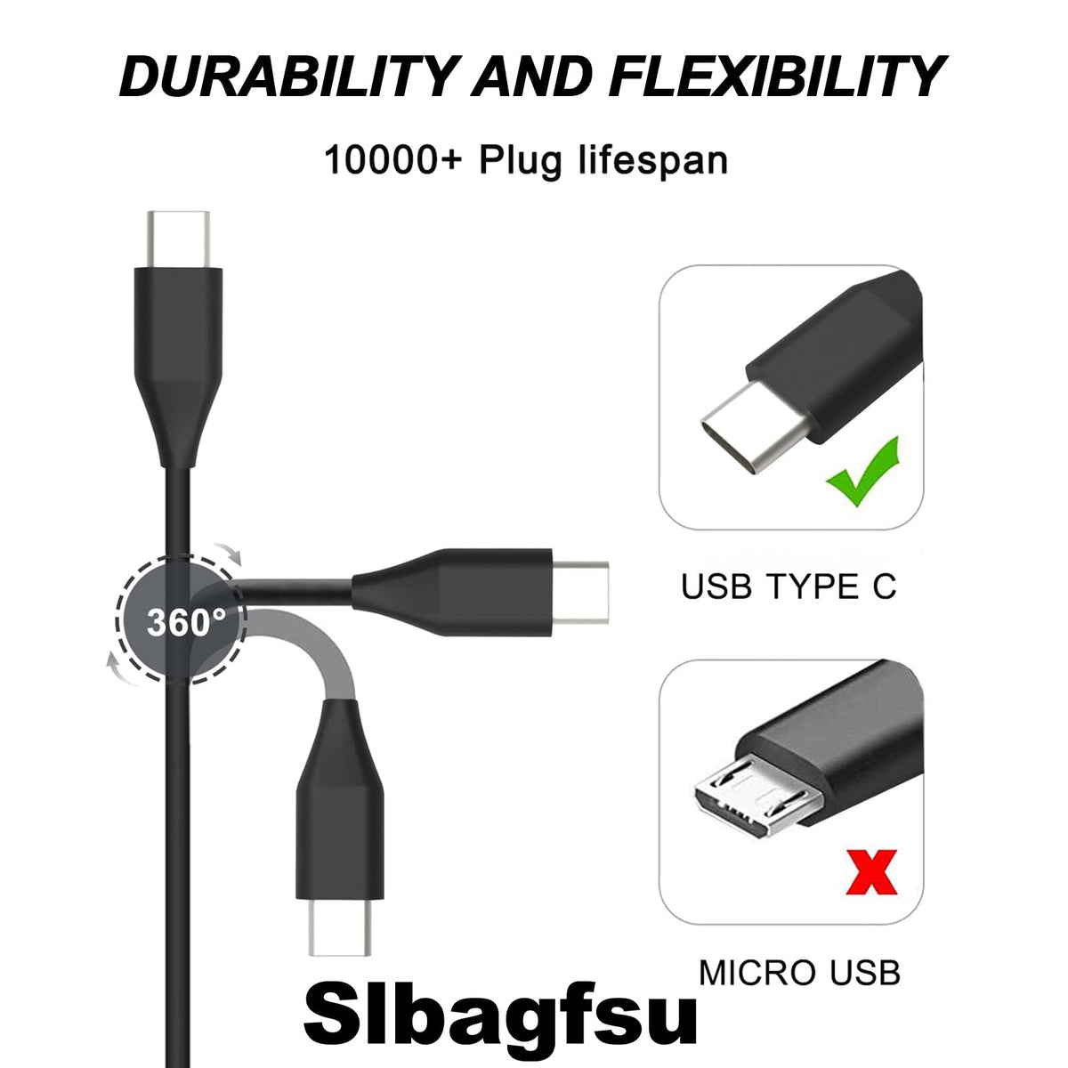 Slbagfsu Chromebook-compatible USB-C charger for reliable daytime charging.