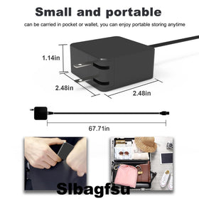 Slbagfsu compact USB-C adapter with long cord, ideal for travel.