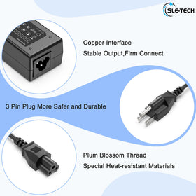 SLE-TECH 65W charger rear view highlighting cable management and build quality