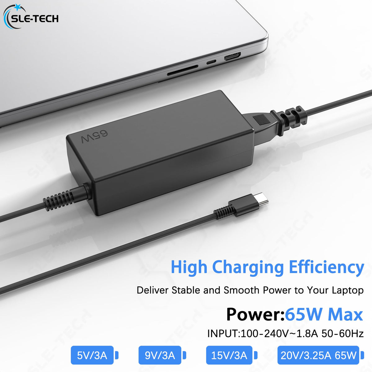 SLE-TECH portable USB C PD power supply for flexible charging