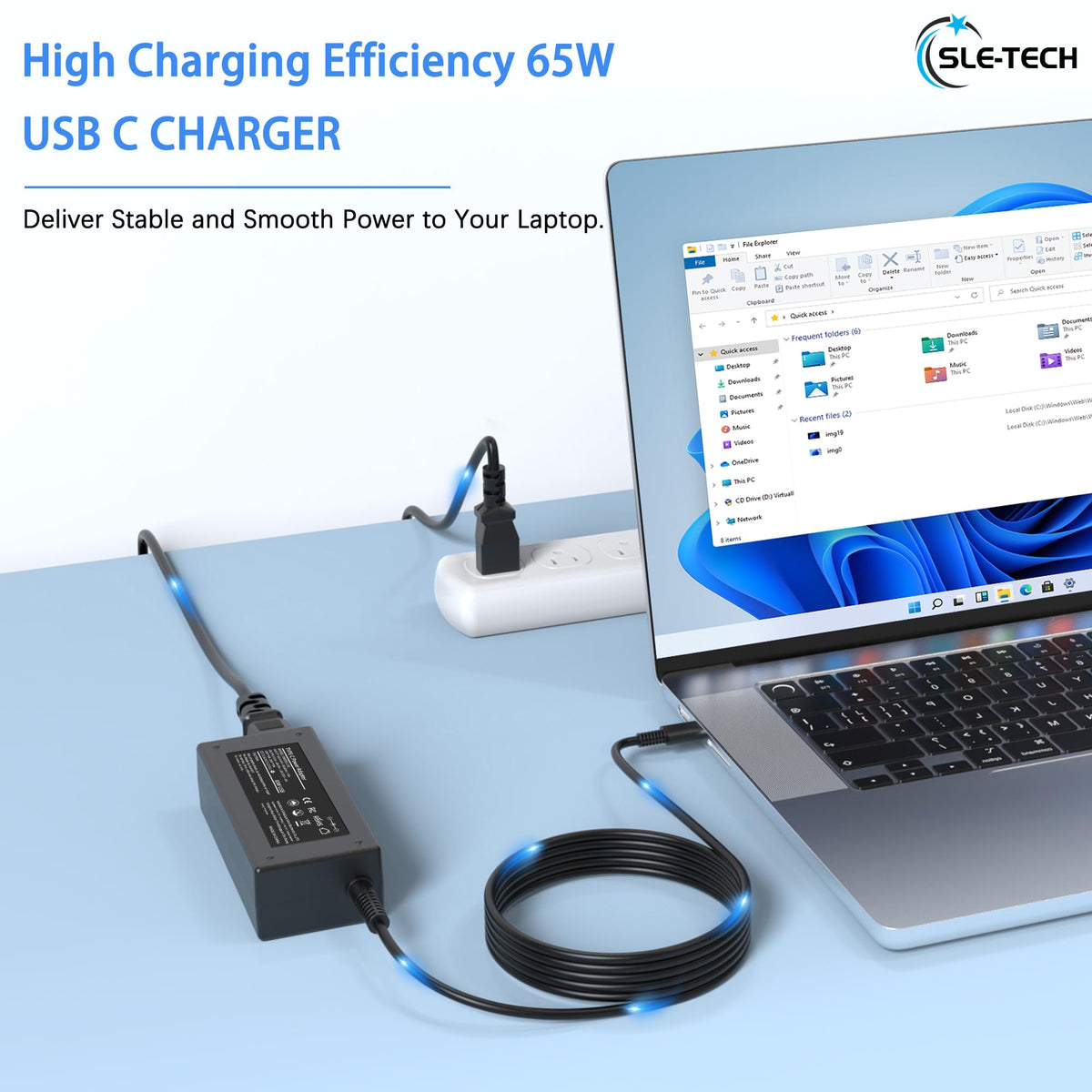 SLE-TECH USB C charger works with Dell HP Acer Samsung Chromebooks and more