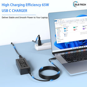 SLE-TECH USB C charger works with Dell HP Acer Samsung Chromebooks and more