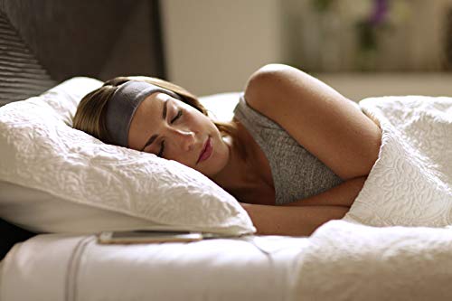 SleepPhones being worn in bed demonstrating SleepPhones comfort for side sleeping