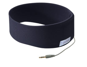 SleepPhones Nighttide Navy front view showing headband and cord, comfortable all‑night wear