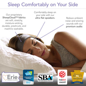SleepPhones V8 24-hour battery life, uninterrupted listening through the night.