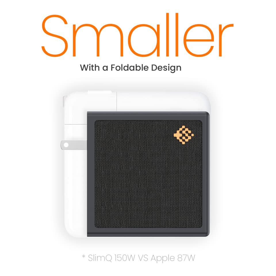SlimQ folding plug with regional adapters ready for international travel.
