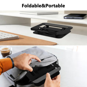 Compact folded thickness fits into backpacks or suitcases.