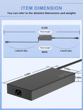 SLRIOYS 240W charger with overheat protection for safer high-load sessions.