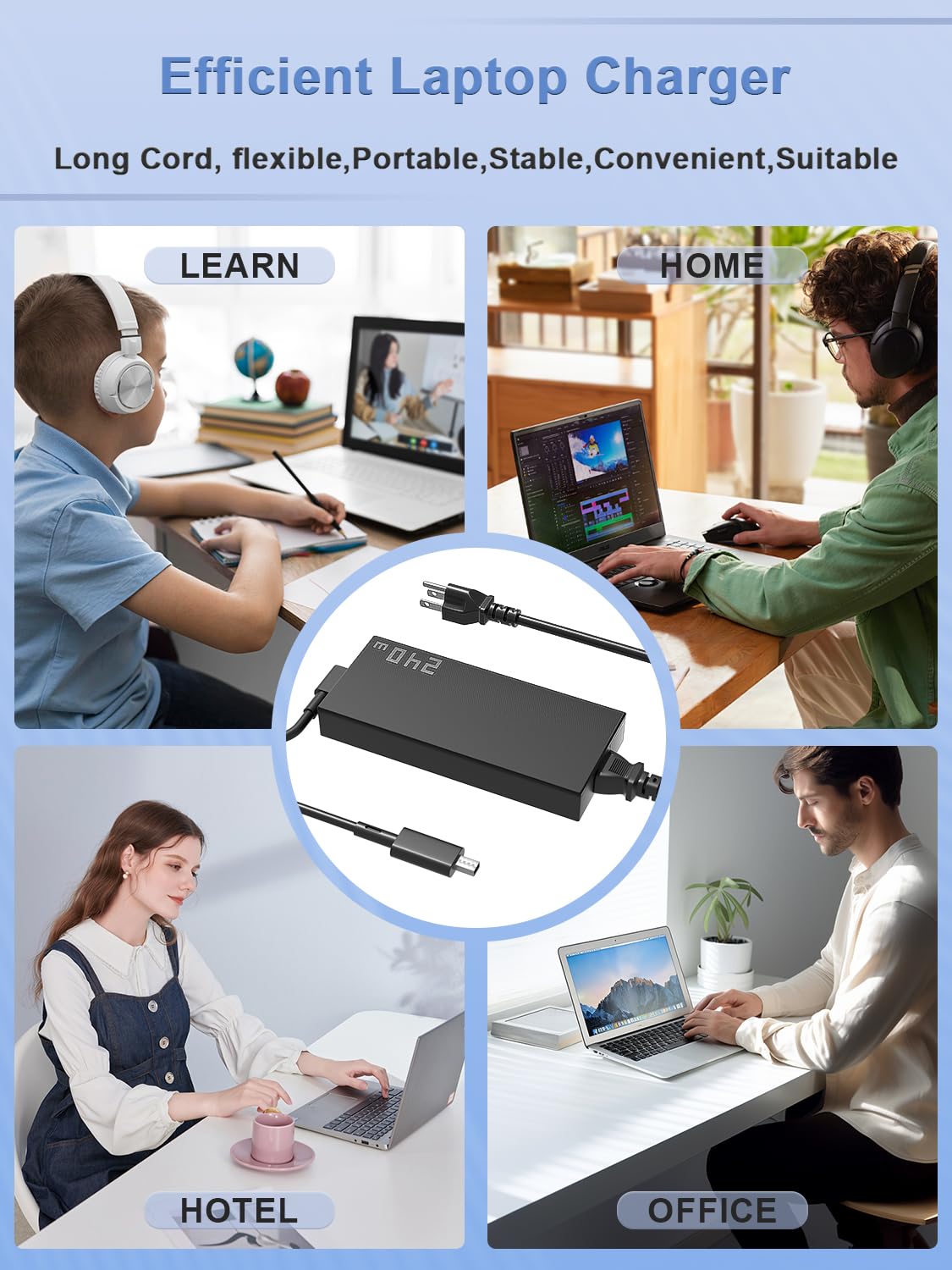 SLRIOYS 240W charger provides reliable power for high-performance ASUS notebooks.