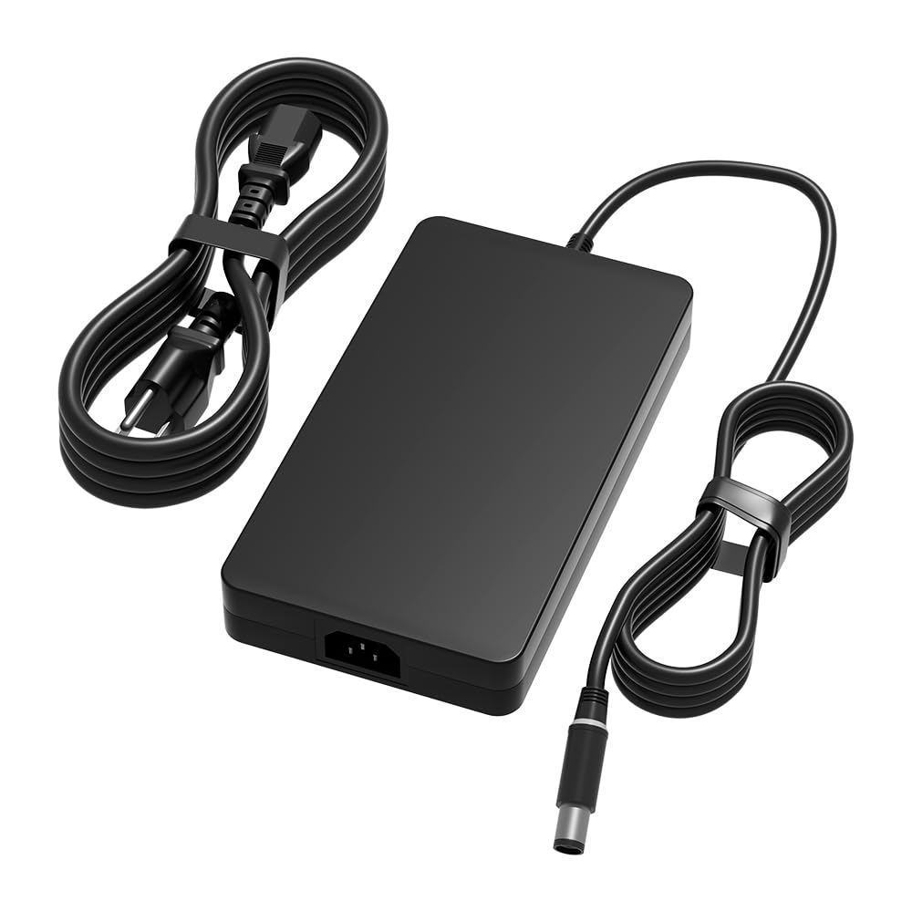 SLRIOYS 240W charger front view showing compact housing and power LED benefit: portable reliability