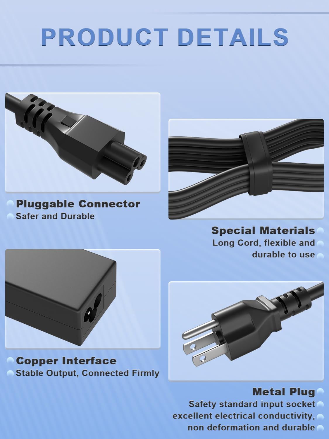  Detachable cords and travel-ready setup shown for on-the-go use.