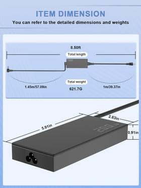 SLRIOYS adapter powering a laptop on a desk for reliable fast charging during work