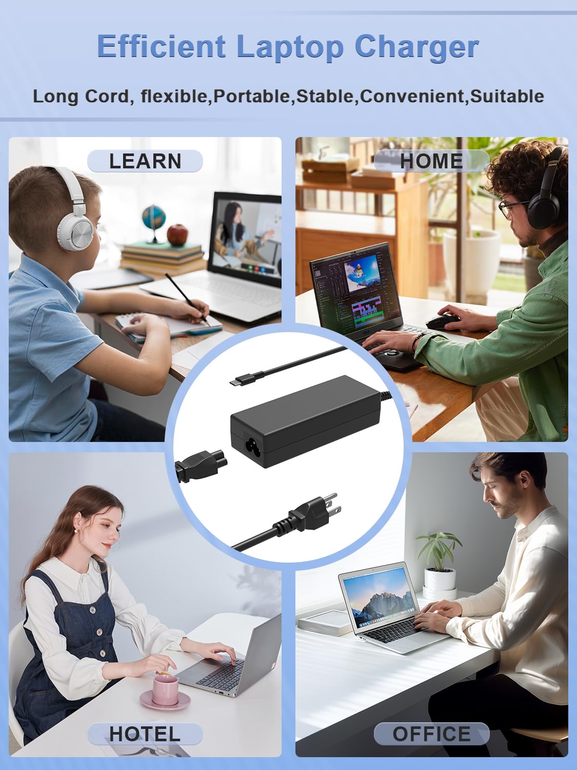 SLRIOYS long detachable cord provides flexibility away from outlets.