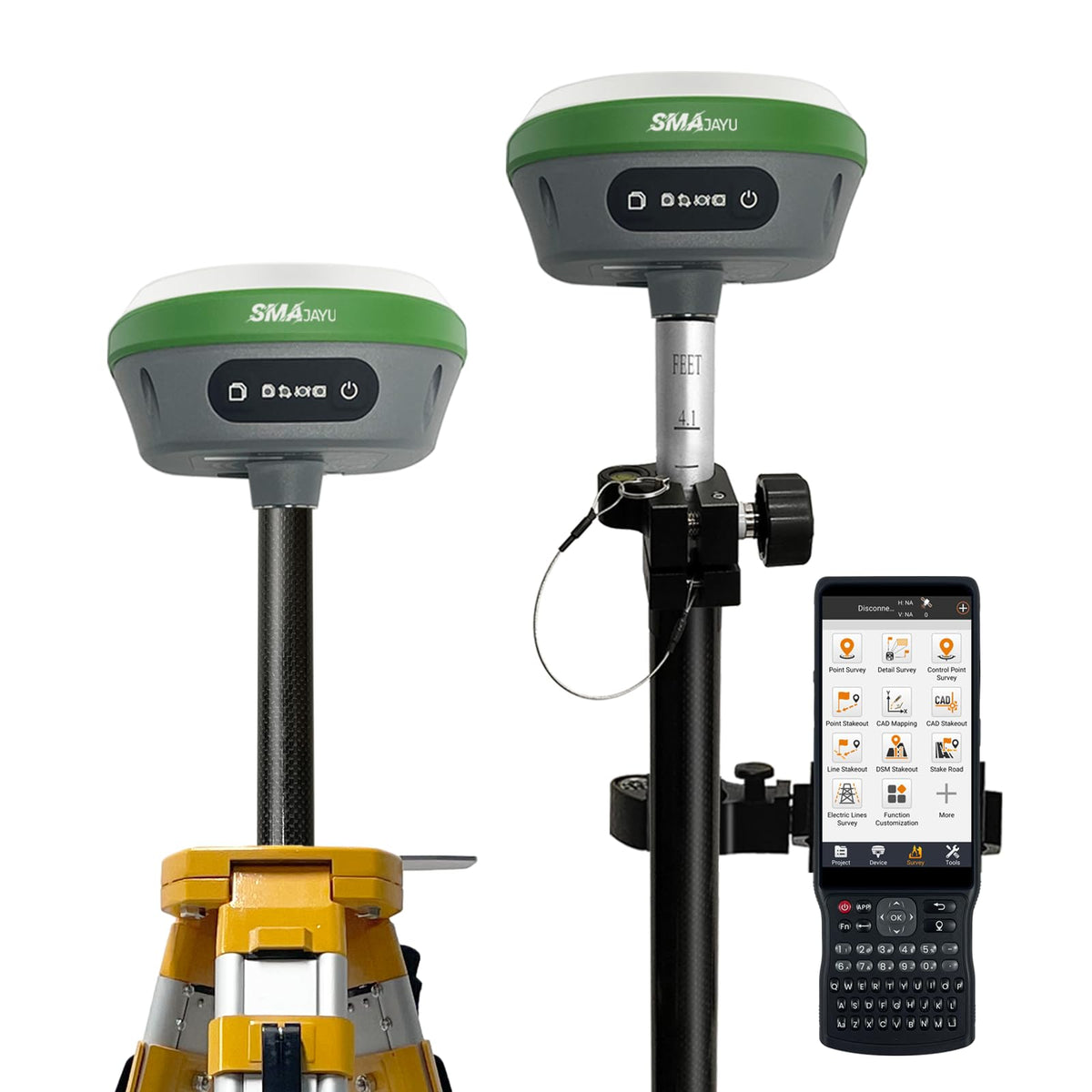 SMAJAYU SMA26 Plus RTK rover in the field for precise survey measurements