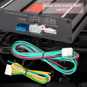 Auxiliary switches on SmallFATW Siren controller powering lights and devices