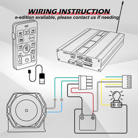 SmallFATW Police Siren back panel with accessible wiring and durable controls