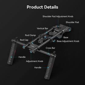 SmallRig 12-inch rod with 15mm system supports accessory expansion.