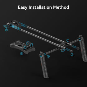 SmallRig 15mm rod clamp system enables fast configuration.