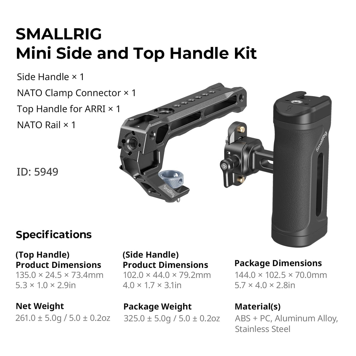 SMALLRIG adjustment mechanism with 30mm scale, fine-tunes camera balance